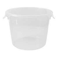 Rubbermaid Commercial Products Plastic Round Food Storage Container for Kitchen/Food Prep/Storing, 6 Quart, Clear, Container Only (FG572324CLR)