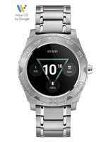 GUESS Men's Stainless Steel Android Wear Touch Screen Bracelet Watch, Color: Silver-Tone (Model: C1001G4)