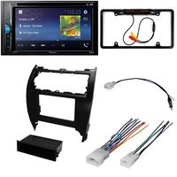 CACHÉ KIT655 Bundle W/Car Stereo with Bluetooth, Backup Camera for 2012 - 2014 Toyota Camry Double DIN Multimedia DVD Touchscreen Receiver W/Complete Installation Kit (5 Item)