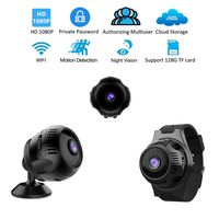 VRVZU Hidden Camera Wearable Spy Camera HD 1080P Indoor and Outdoor Mini WiFi Camera