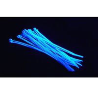 Bitspower UV-Reactive Cable Tie, UV Blue, 20-pack