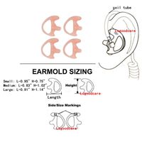 Lsgoodcare Two Pairs Small Size Pink Replacement Ear Buds for for Two-Way Radio Headset Air Acoustic Earpiece Headset Walkie Talkie Earpiece