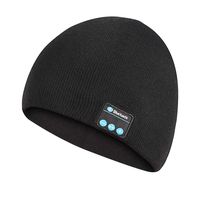 alachi USA Unisex Winter Knit Wireless Bluetooth Beanie Music Beanie Hat(black)