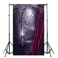 Dacawin Halloween Terror Atmosphere Photography Backdrops, Wrinkle Free Seamless Vinyl Cloth Photography Studio(3x5FT) (E)