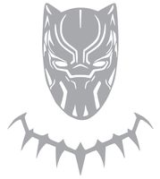 Black Panther Vinyl Sticker Decals for Car Bumper Window MacBook pro Laptop iPad iPhone (12" x 10.2", Silver)