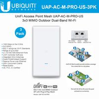 Ubiquiti UAP-AC-M-PRO-US UniFi AC MESH Pro 802.11AC Wireless Access Point (3-Pack)
