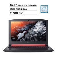 2019 Acer Nitro 5 AN515 15.6 Inch FHD Gaming Laptop (Intel Quad Core i5-8300H up to 4.0 GHz, 8GB DDR4 RAM, 512GB SSD, NVIDIA GeForce GTX 1050 Ti, Backlit Keyboard, Windows 10) (Shale Black)