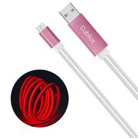 Cubilux Laser Illuminated Cable Android Phone Fast Charging Cable Compatible for PS4 Xbox Hero5 Windows Camera MP3 4FT Red