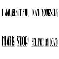 Believe in Love Motivation Sticker Pack Motivation Stickers - 4 Pack - Laptop Stickers - for Laptop, Phone, Tablet Vinyl Decal Sticker (4 Pack) S210822