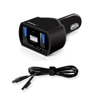 GISSARAL GISCCS-SP4 90W Laptop Car Charger for 15V Surface Pro 2 3 4 5 6 Surface Book Book 2 ; Dual USB Quick Charge for Surface 3 Apple or Android Smartphones and Tablets