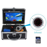 Eyoyo Fishing Camera Video Fish Finder 7 inch LCD Monitor HD 1000TVL Camera 12pcs IR LED DVR+8GB with 30m Cable for Ice Lake Boat Fishing