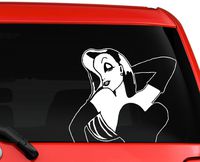 Jessica Rabbit cartoon character car truck laptop window decal sticker 6 inches white