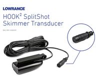Lowrance SplitShot 2-in-1 Sonar Skimmer Transom Mount Transducer with High Chirp and DownScan Imaging