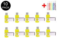 10PCS 2.0/3.0 USB Flash Drive Pen Drive Memory Stick Thumb Stick Pen Black (2.0/1GB, Yellow)