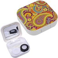 Portable Contact Lens Case Box Travel Kit Mirror + Bottle + Tweezers Container Holder [ Based On Traditional ]