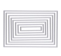 ZbFwmx Rectangle Cutting Dies Stencil DIY Scrapbook Album Paper Card Embossing Tool (ZbFDIES-Rectangle)