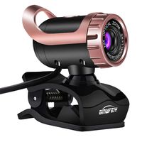 HD USB Webcam with Built-in Microphone,12.0MP, Auto Exposure, Digital Zoom, Clip-On/Freestanding Network Computer Camera Web Cam for Laptop/Desktop/Skype/FaceTime/YouTube/Yahoo Messenger (Rose Gold)