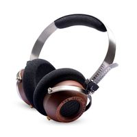 OKCSC M1 DIY Open Voice Over-Ear Headsets Stereo Super Bass Wooden Big Headphone,Active Noise Cancelling Earphone