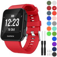 GVFM Band Compatible with Garmin Forerunner 35, Soft Silicone Replacement Watch Band Strap for Garmin Forerunner 35 Smart Watch, Fit 5.11-9.05 Inch (130-230 mm) Wrist (Red)