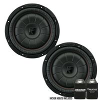 KICKER CVT10 CompVT 10-Inch (250mm) Subwoofer, 4-Ohm Bundle