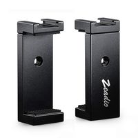 Zeadio Metal Smartphone Tripod Holder, with Hot-Shoe Mount, Fits for iPhone, Samsung, LG, Sony, Huawei, Nexus, Nokia, etc