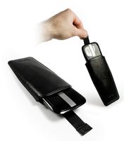 TUFF LUV Faux Leather Pull-E Slip Case Cover Compatible with Microsoft Arc Mouse - Black