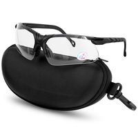 XAegis Shooting Glasses with Case, Polycarbonate Lens and Rubber Nose Padding Anti Fog Hunting Safety Glasses for Men & Women - Eye Protection,Clear Lens