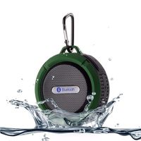 NezLink -Shower Speaker, Waterproof Speaker with 5W Driver, Suction Cup, Built-in Mic, Hands-Free Speakerphone - Army Green