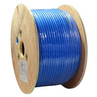 Dripstone 500ft CAT7 S/FTP in-Wall (CMR Rated) UL Listed Bare Copper Solid 23AWG Conductor 600Mhz Fluke Tested Ethernet Wire (Blue)