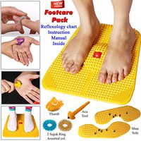 Acupressure Power Mat with Magnets n Pyramids for Pain Relief Useful for Heel Pain - Knee Pain - Leg Pain - Sciatica - Cramps - Migraine - Depression With Acupressure Health Care Products - Foot Care