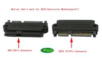 zdyCGTime SAS 22 Pin to 7 Pin + 15 Pin SATA Hard Disk Drive Raid Adapter with 15 Pin Power Port
