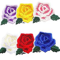 Libiline 6pcs Mix Lots Peony Sew-on & Iron-on Patch Dress Embroidered Appliques Patches (Peony)