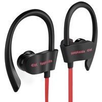 TOPyoth Bluetooth Headphones Wireless Earbuds Sport in-Ear IPX7 Sweatproof Earphones with Mic Super Sound Quality Bluetooth 4.1 ，8 Hours Play Time, Noise Cancelling Headsets Secure Fit Design Red