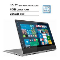 Lenovo Yoga 730 Newest 13.3 Inch FHD 1080P 2-in-1 Touchscreen Laptop - Intel i5-8250U Up to 3.4GHz, Intel UHD 620, 8G RAM, 256GB PCIe SSD, FP Reader, Backlit Keyboard, JBL Speakers, Win10