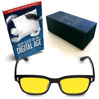 SafetyBlueTM Retro Day Glasses Blue Blocking for Men & Women | Reading Glasses | Gaming Monitors | Computer Glasses | UV Light Protection Glasses | Headache Relief | Non-Prescription Glasses (Yellow)