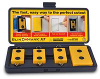 Calculated Industries 8105 Blind Mark Drywall Electrical Box Cutout Tool - Powerful Rare-Earth Magnetic Targets (3) and Locator Kit