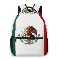 School Daypack Backpack, Large Capacity Rucksack for Camping Picnic Bicycle, Mexico Flag Cool Eagle Camping Outdoor Backpack for Women Men, Back To School Gift