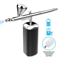 ROADTEC Upgraded Airbrush Kit with Air Compressor, Portable Cordless Auto Airbrush Gun Kit, Rechargeable Handheld Airbrush Set for Makeup, Cake Decor, Model Coloring, Nail Art, Tattoo, Black