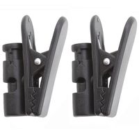 AOER 2 Packs Cable Clip Clamp Hooks for Earpiece Headphone Earphone Earbud (Black)