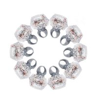 ROUNDSQUARE Bachelorette Party Light Up Rings Engagement Diamond Rings - 10 Packs