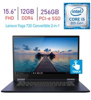 Lenovo Yoga 730 15.6-inch 2-in-1 Touchscreen FHD IPS (1920x1080) Laptop PC, 8th Gen Intel Quad Core i5-8265U, 12GB DDR4, 256GB PCI-e SSD, Thunderbolt, Backlit Keyboard, Fingerprint Reader, Windows 10