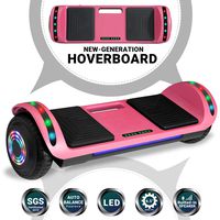 Beston Sports Newest Generation Electric Hoverboard Dual Motors Two Wheels Hoover Board Smart self Balancing Scooter with Built in Speaker LED Lights for Adults Kids Gift (Pink)