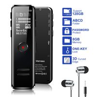 Mansso 8GB Digital Voice Recorder - Audio Recorder, 8GB Voice Activated Recorder with Playback, Dictaphone, MP3 Voice Recorder for Lectures/Meetings/Interviews/Class, Support up to 128GB