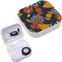 Portable Contact Lens Case Box Travel Kit Mirror + Bottle + Tweezers Container Holder [ Jingle Bells Candy ]