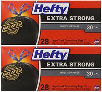 Hefty Drawstring Multipurpose Bags, 30 Gallon, 28 Count (Pack of 2)