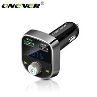QC3.0 Charger Bluetooth FM Transmitter, ONEVER Bluetooth Music Player Dual USB Car Charger