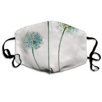 YUIOP Three Blue Dandelions Printed Mask Neutral Mask for Men and Women Polyester Dust-Proof Breathable Mask