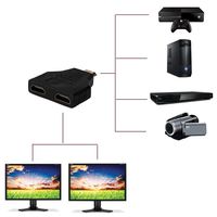 Tuscom HDMI Male to 2 HDMI Female 1 in 2 Out Splitter New 1080P HDMI Port Male to 2 Female 1 in 2 Out Splitter Cable Adapter Converter