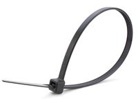 8 Inch Black Standard Nylon Cable Tie - 100 Pack
