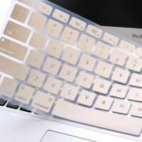 Backlit See Through Hollow Out Silicone Keyboard Cover Skin for MacBook Air 13 inch A1369 A1466 & 2015 or Older Versions MacBook Pro 13 15 inch with/Without Retina Display (Hollow Series Light Pink)